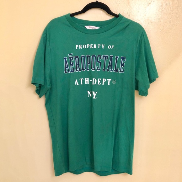 Aeropostale Large T-Shirt Green Property of NY - Picture 2 of 6